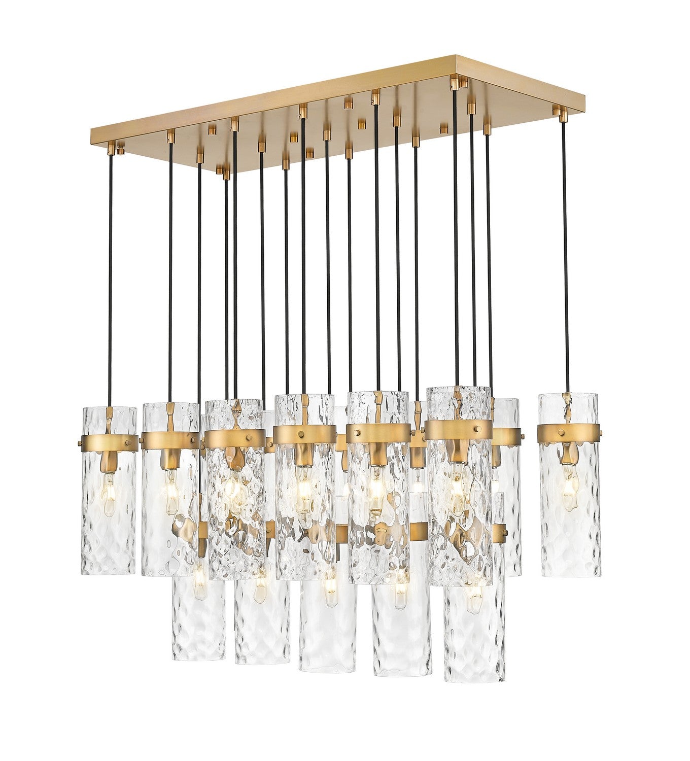 Lustre linéaire 17 lumières | Fontaine