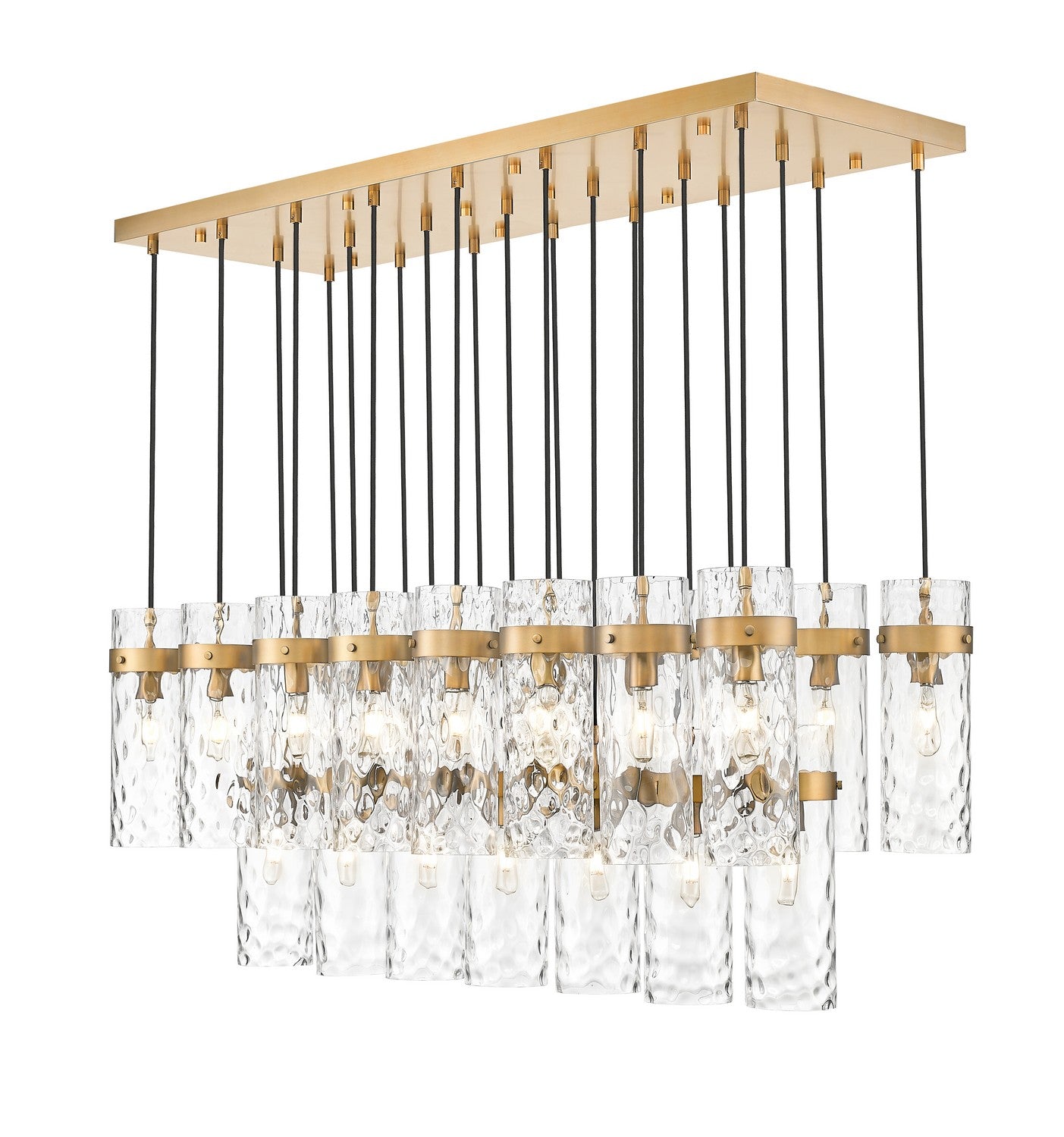 Lustre linéaire 23 lumières | Fontaine