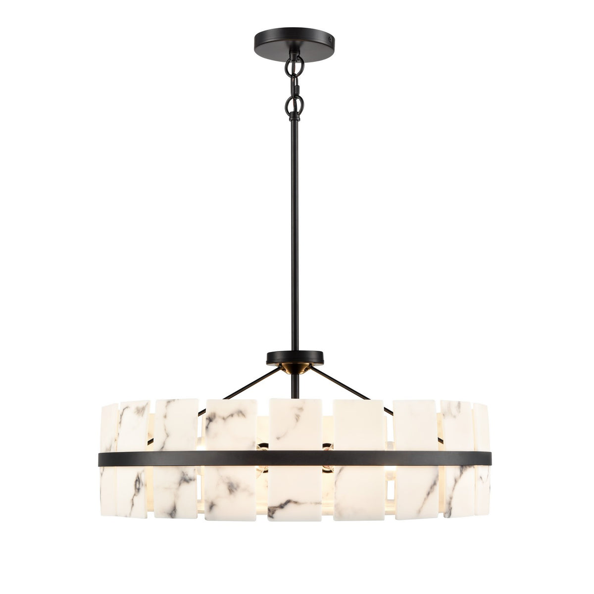 Suspension 5 lumières | Luna Alabaster