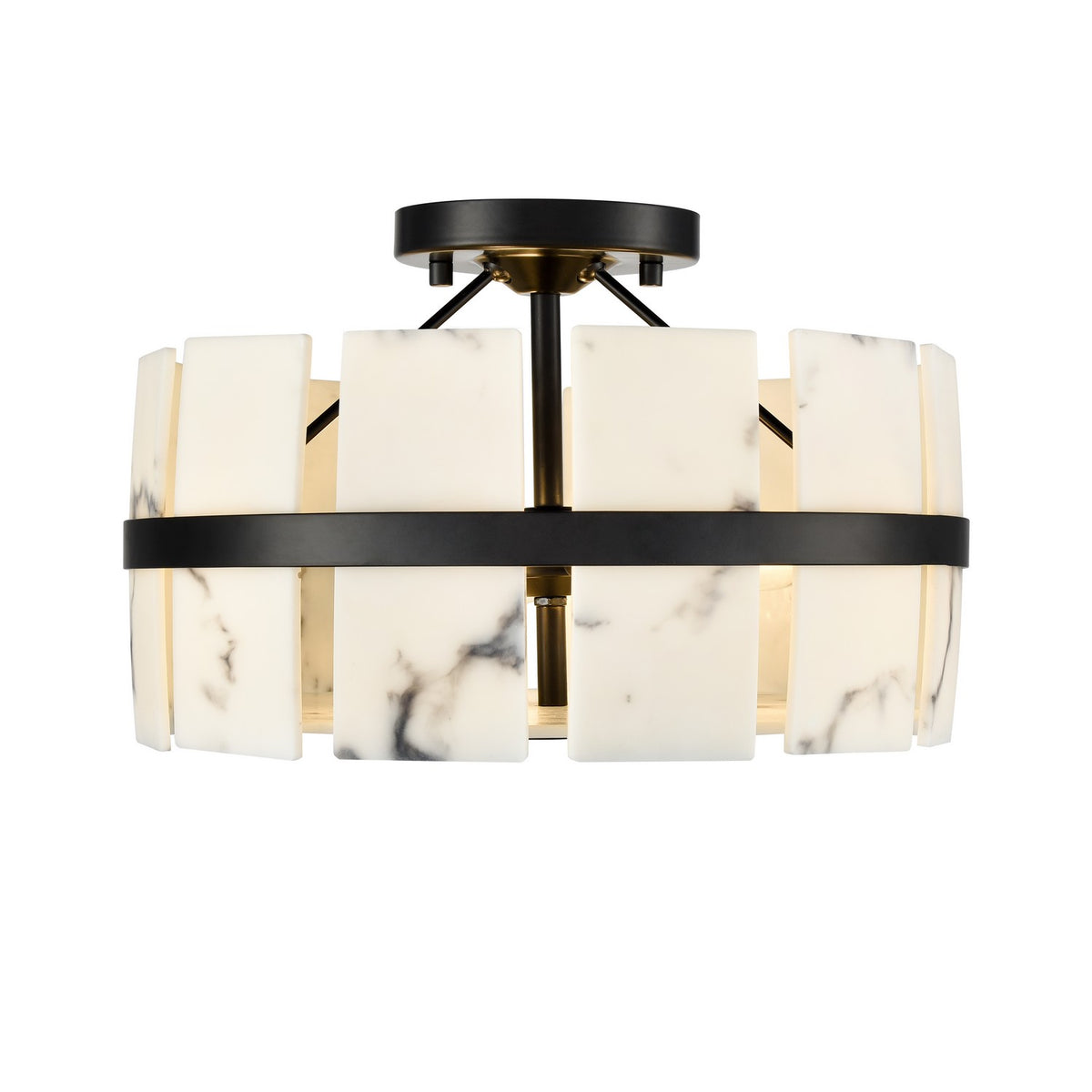 Semi-plafonnier 3 lumières | Luna Alabaster