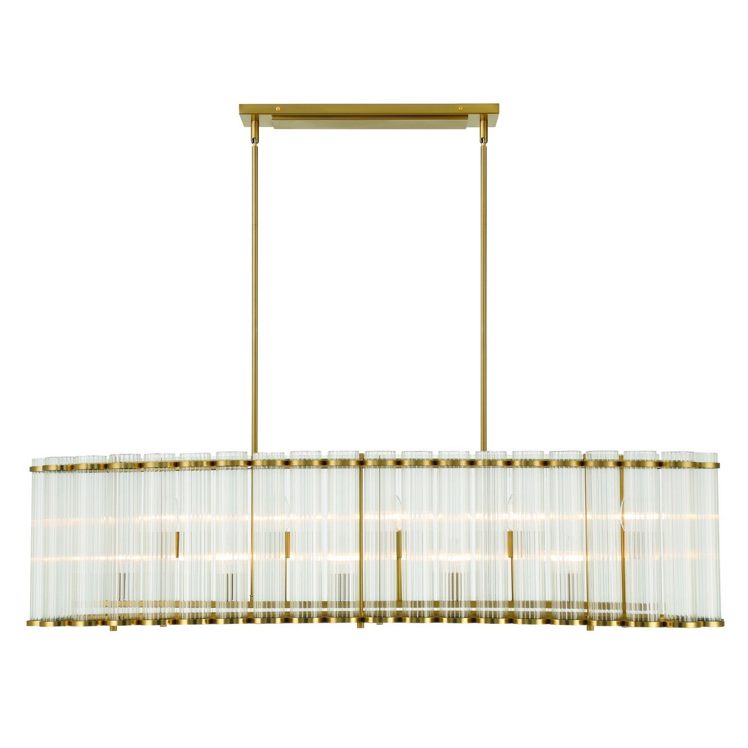 Lustre linéaire 10 lumières | Glasbury