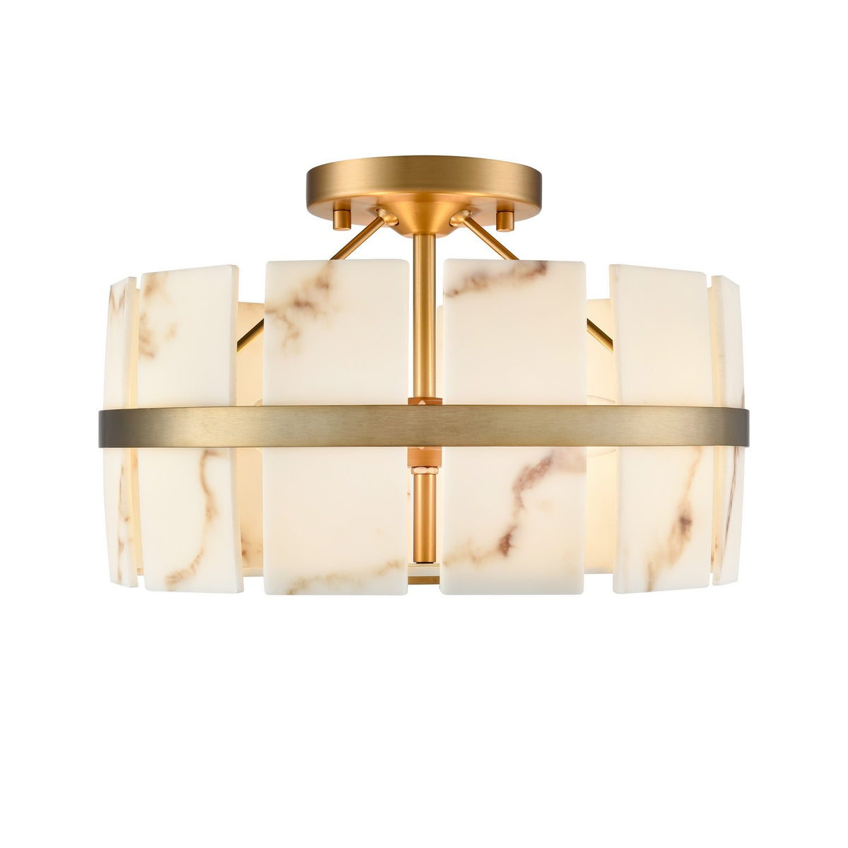 Semi-plafonnier 3 lumières | Luna Alabaster