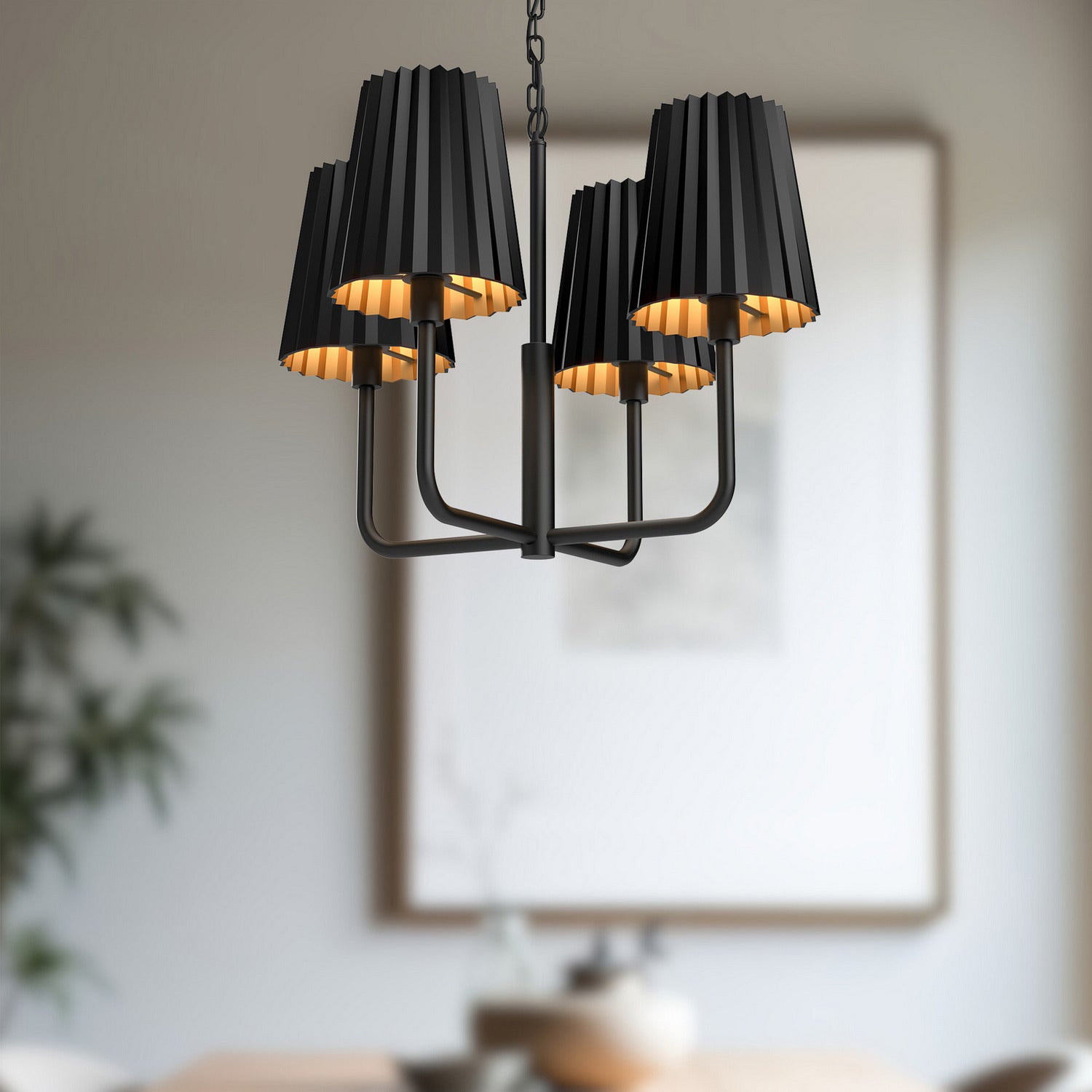 Lustre 4 lumières | Plisse
