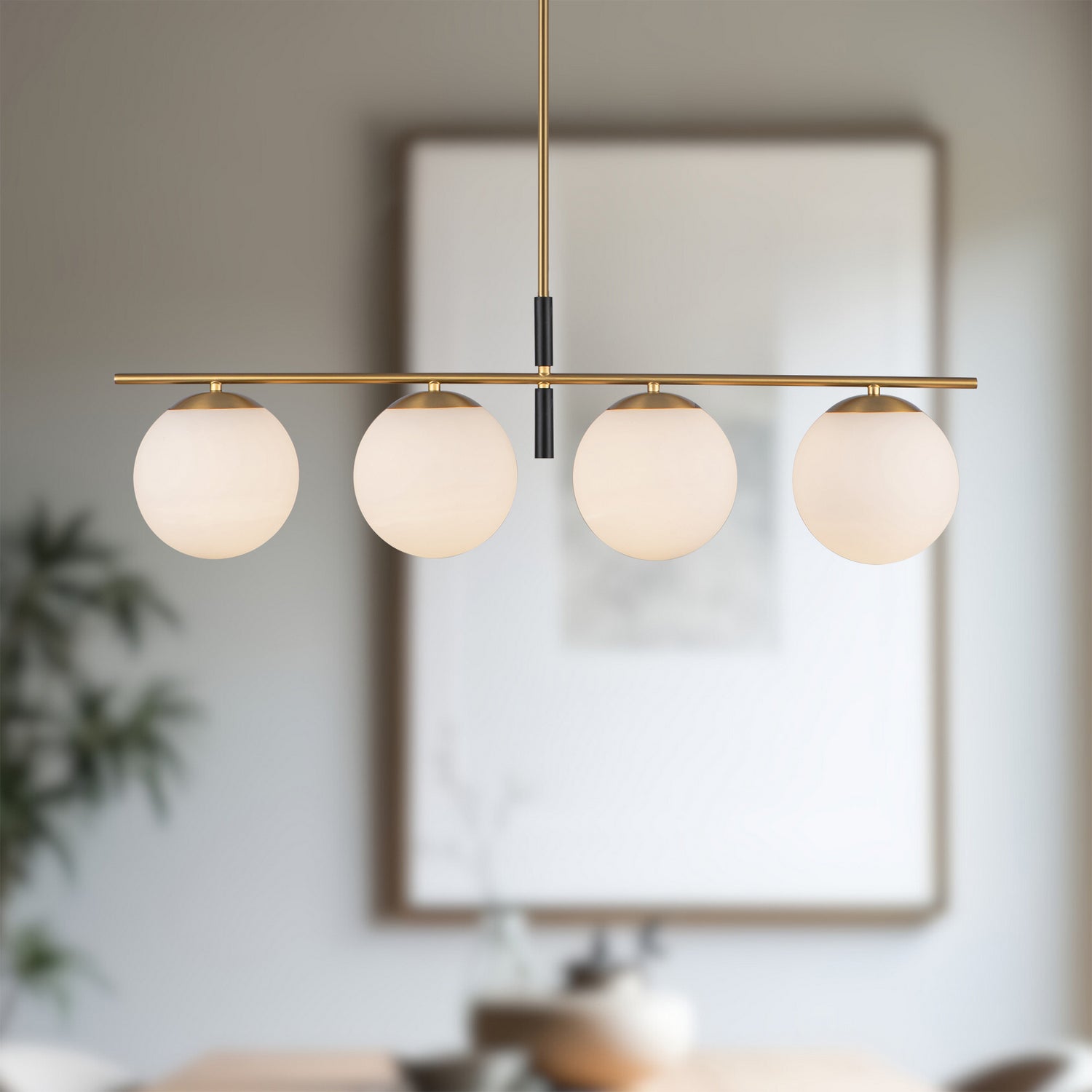 Suspension linéaire 4 lumières | Zuri