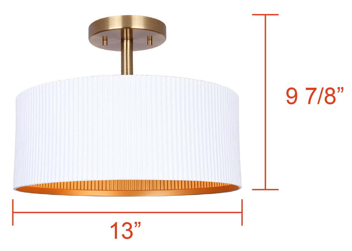 Semi-plafonnier 2 lumières | Rexton