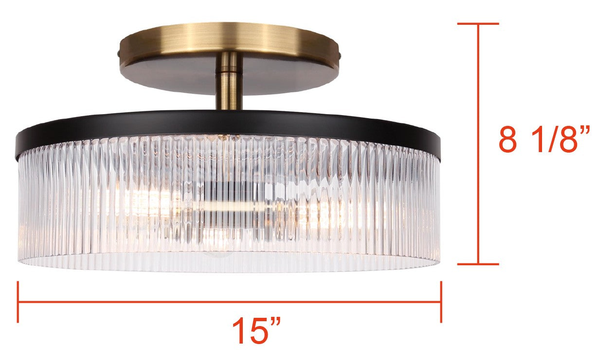 Semi-plafonnier 3 lumières | Jenner