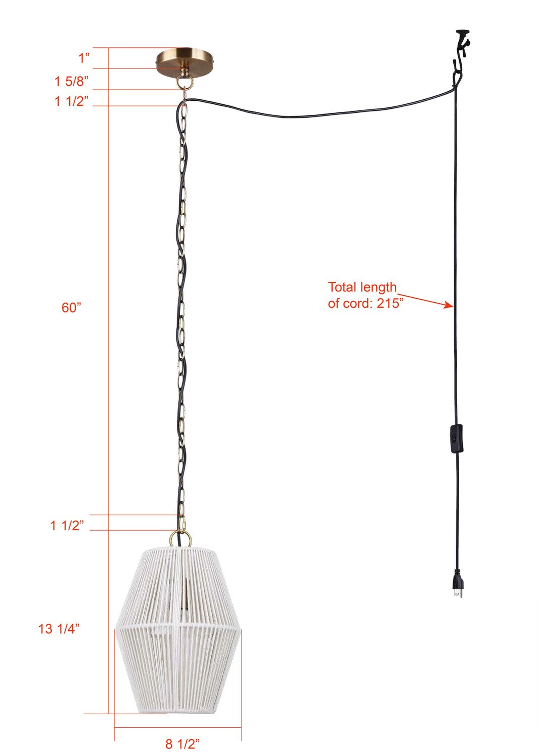 Suspension 1 lumière | Klima