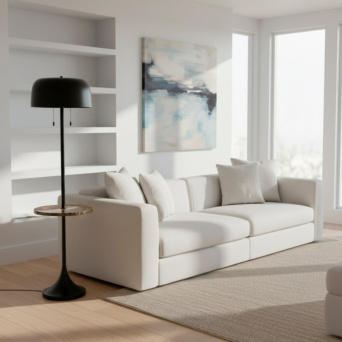 Lampadaire avec tablette | Tanner — Adesso