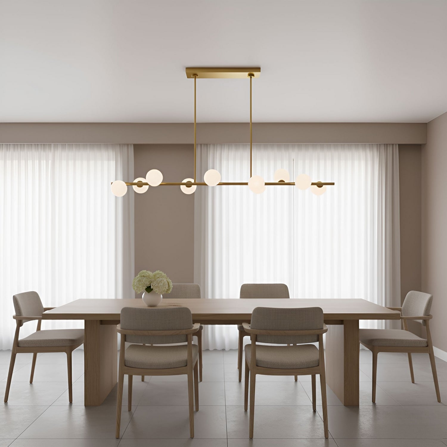 Lustre linéaire 9 lumières | Altair