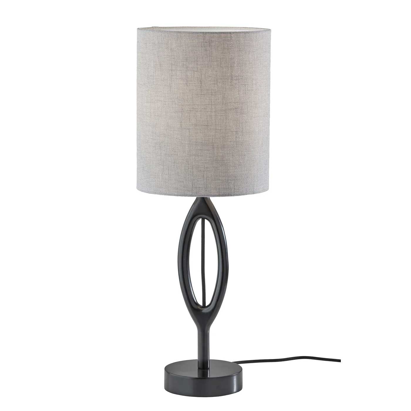 MAYFAIR Lampe sur table Bois, Noir - -99709 | ADESSO