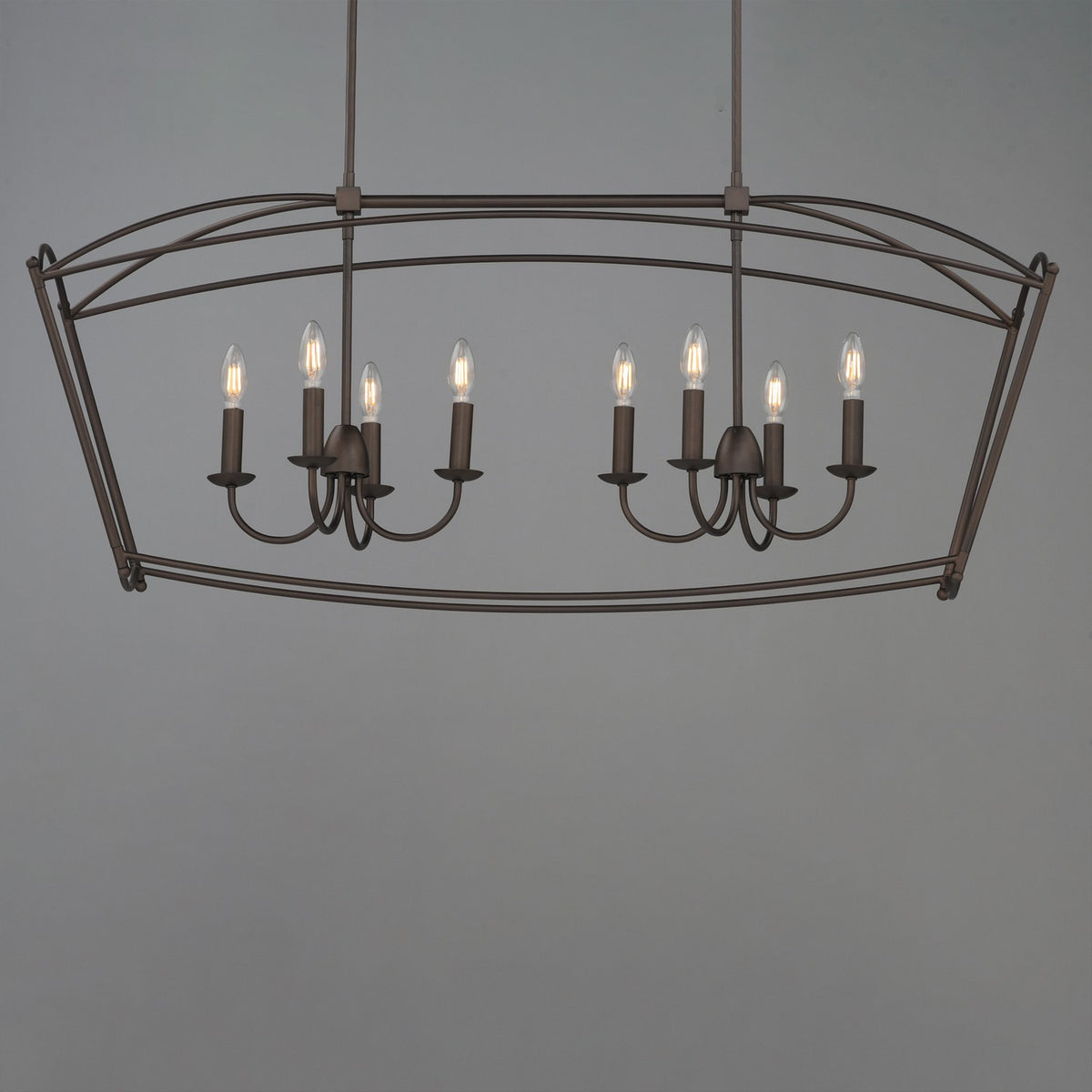 Suspension linéaire 8 lumières | Plumette
