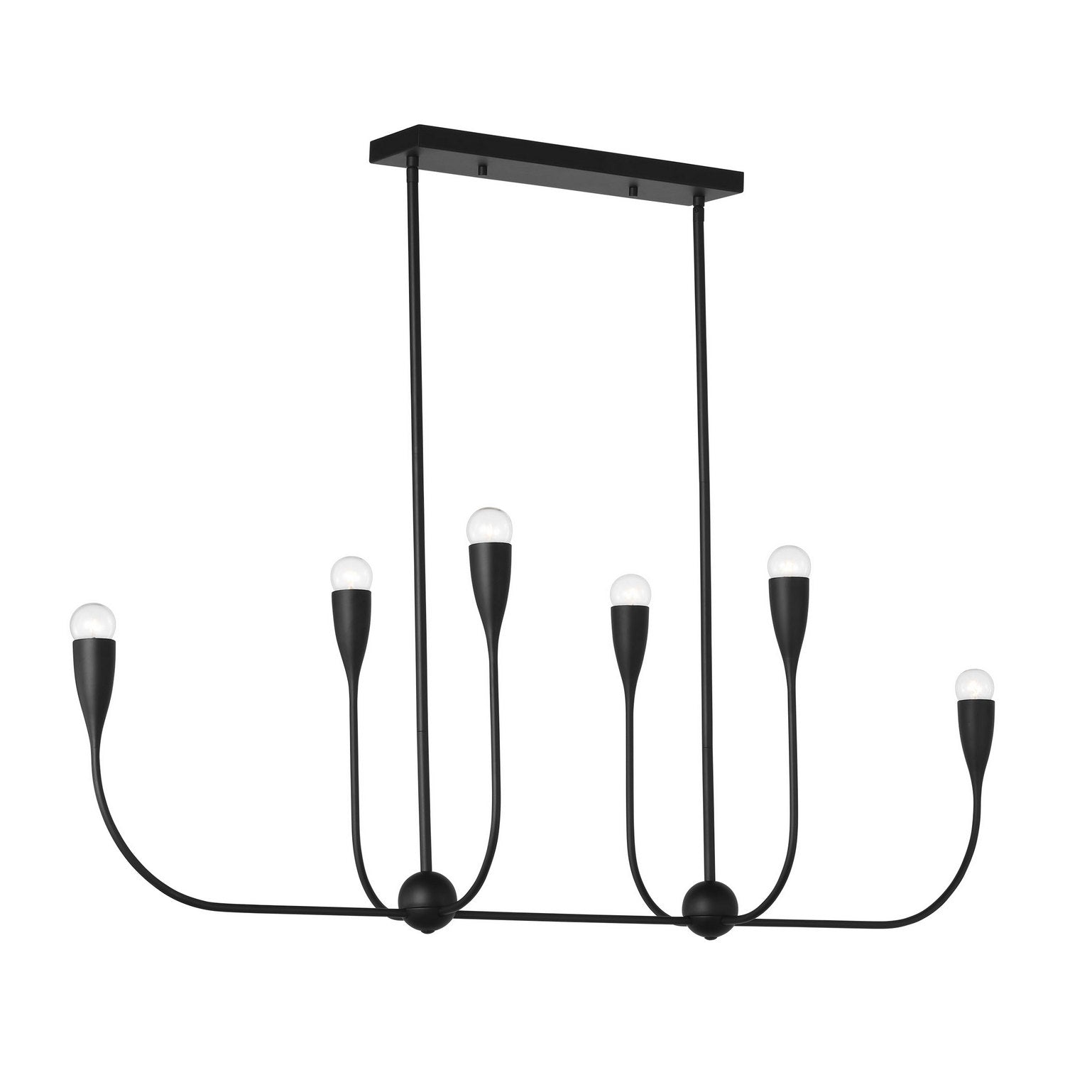 Lustre linéaire 6 lumières | Maya