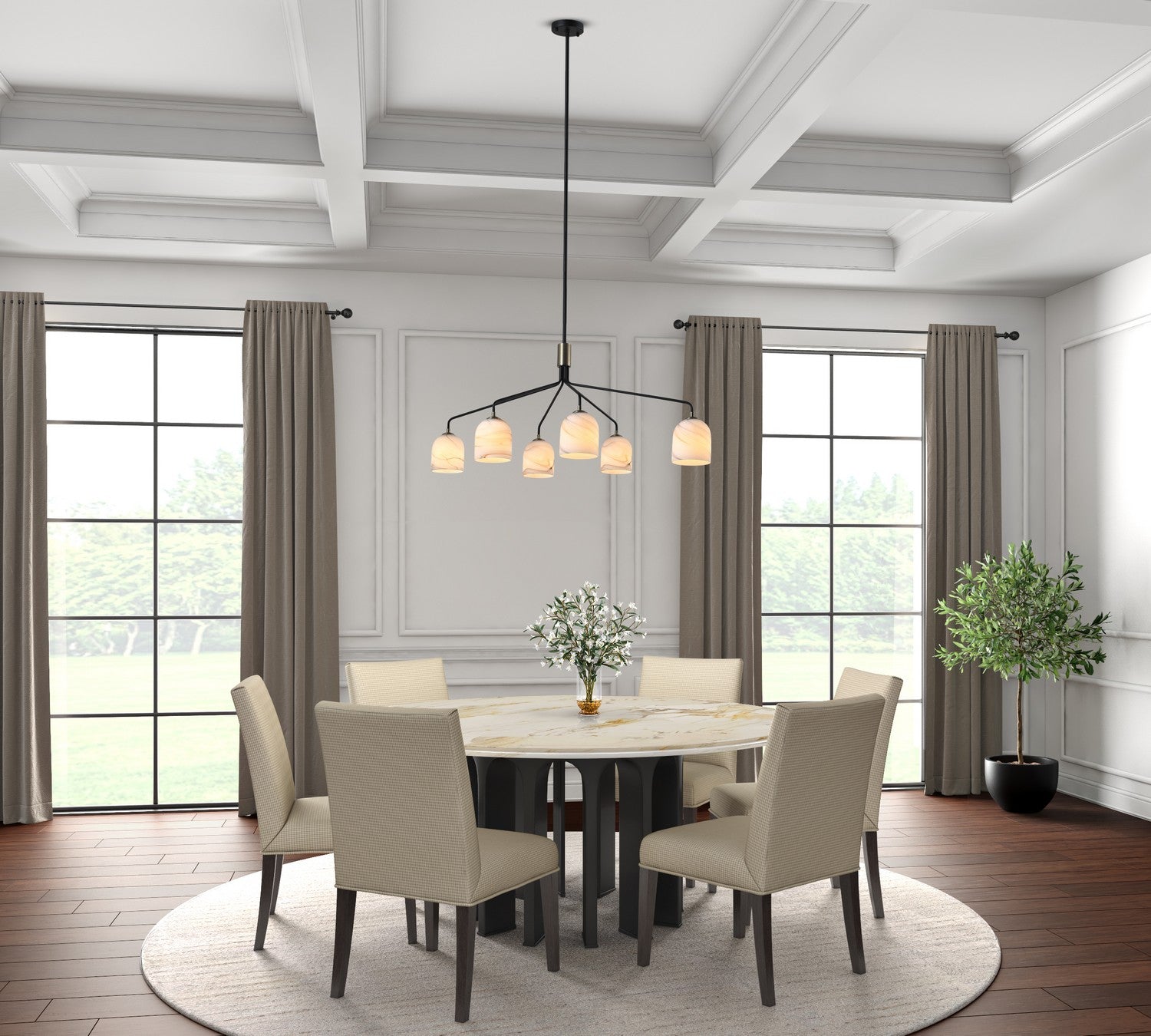 Lustre 6 lumières | Crema