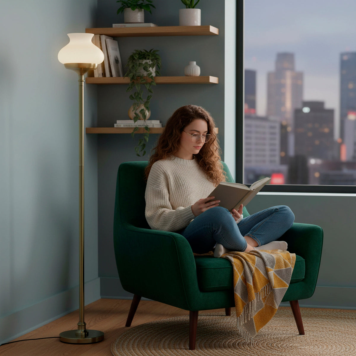 Lampadaire torchère | Shelby — Adesso