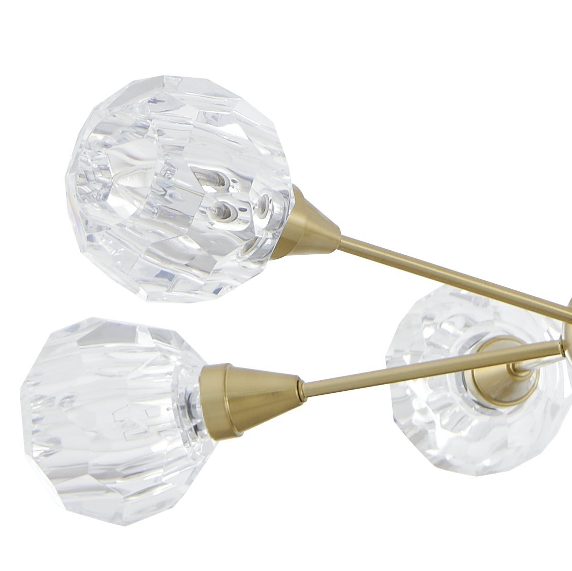 Suspension 6 lumières | Helena — Or / Champagne / Feuille d'or — 206941A