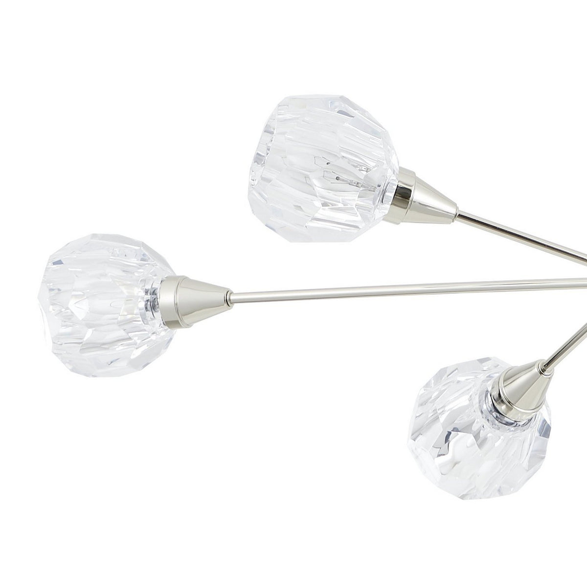 Suspension 6 lumières | Helena — Nickel poli — 206944A