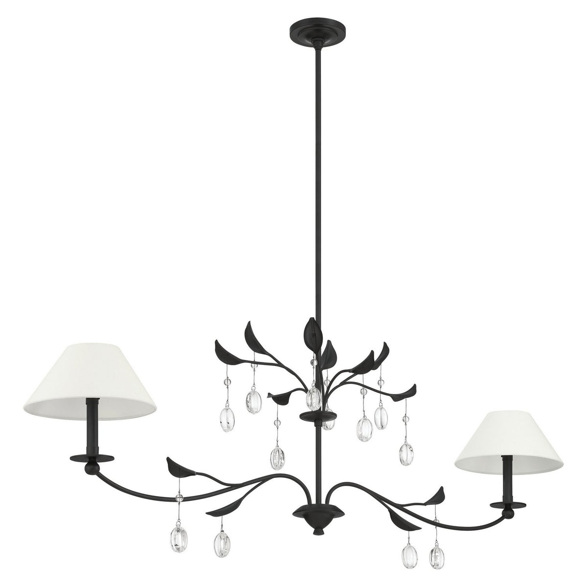 Lustre linéaire 2 lumières | Presley — Noir — 207346A