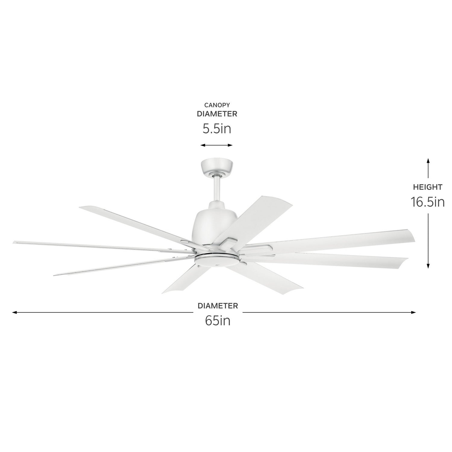 Ventilateur de plafond 65 po | Breda