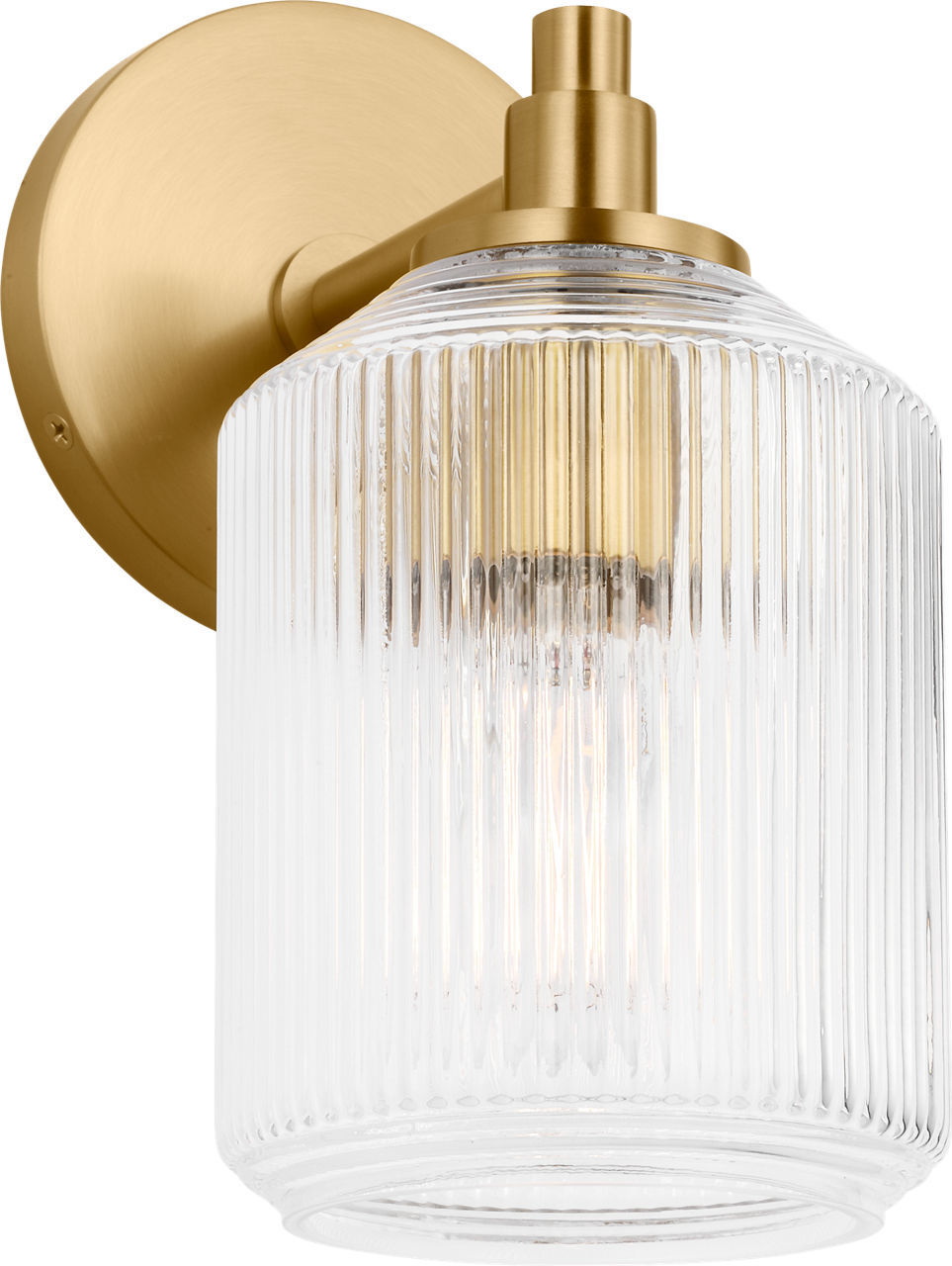 Applique de salle de bain 1 lumière | Burnished Brass | Barstow