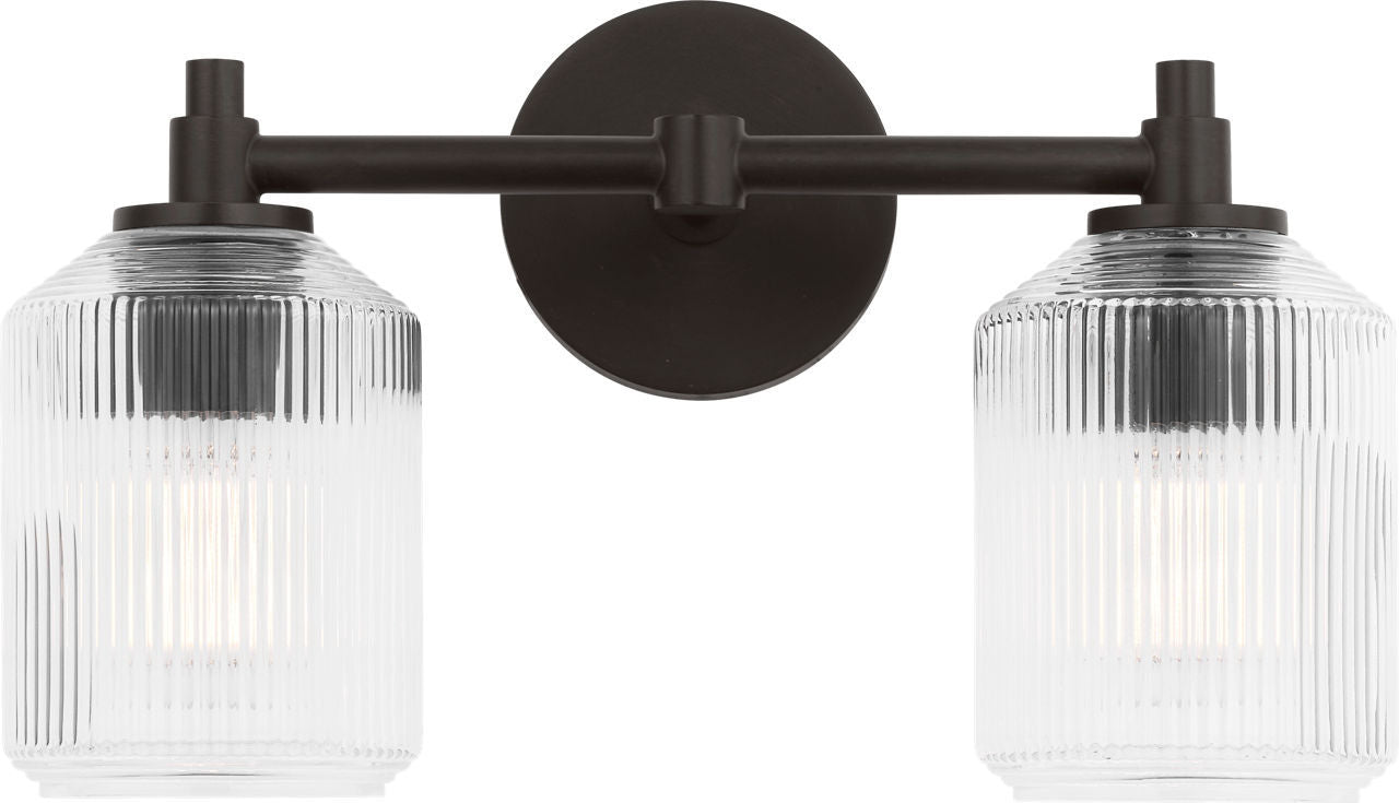 Applique de salle de bain 2 lumières | Aged Iron | Barstow