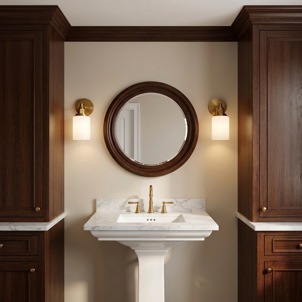 Applique de salle de bain 1 lumière | Burnished Brass | Ashford