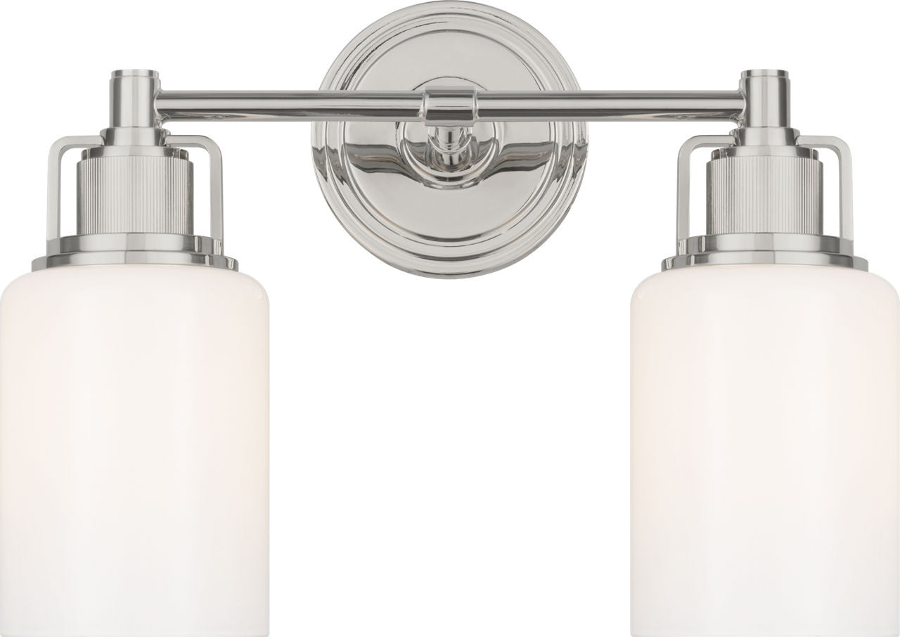 Applique de salle de bain 2 lumières | Polished Nickel | Ashford