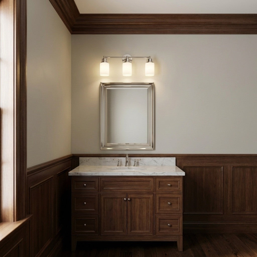 Applique de salle de bain 3 lumières | Polished Nickel | Ashford