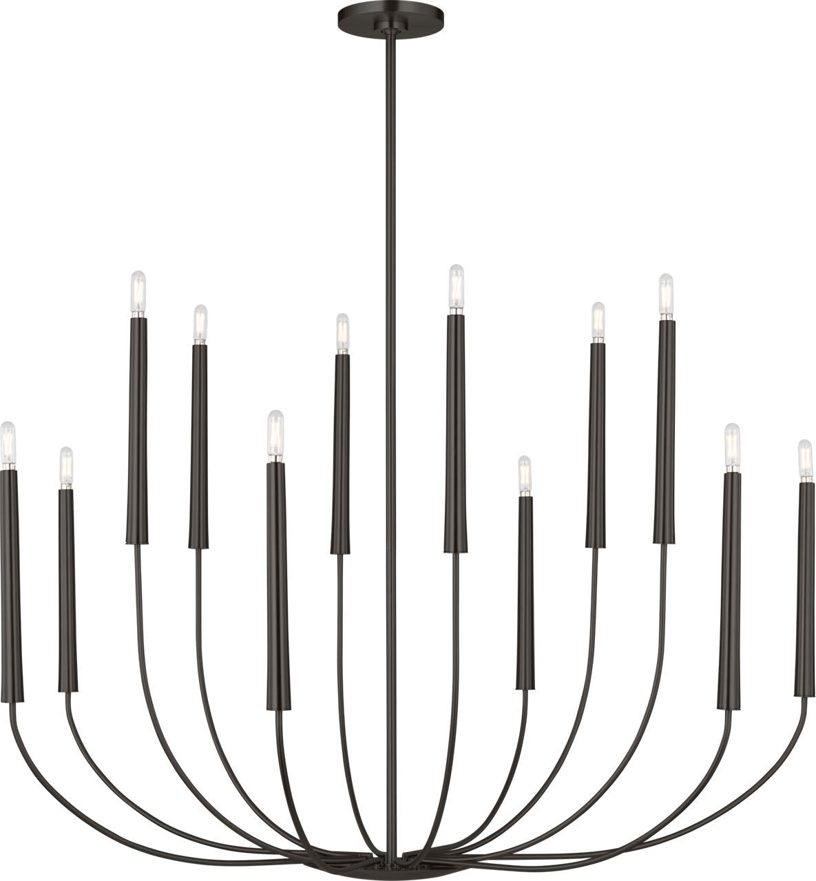 Lustre 12 lumières | Aged Iron | Lois