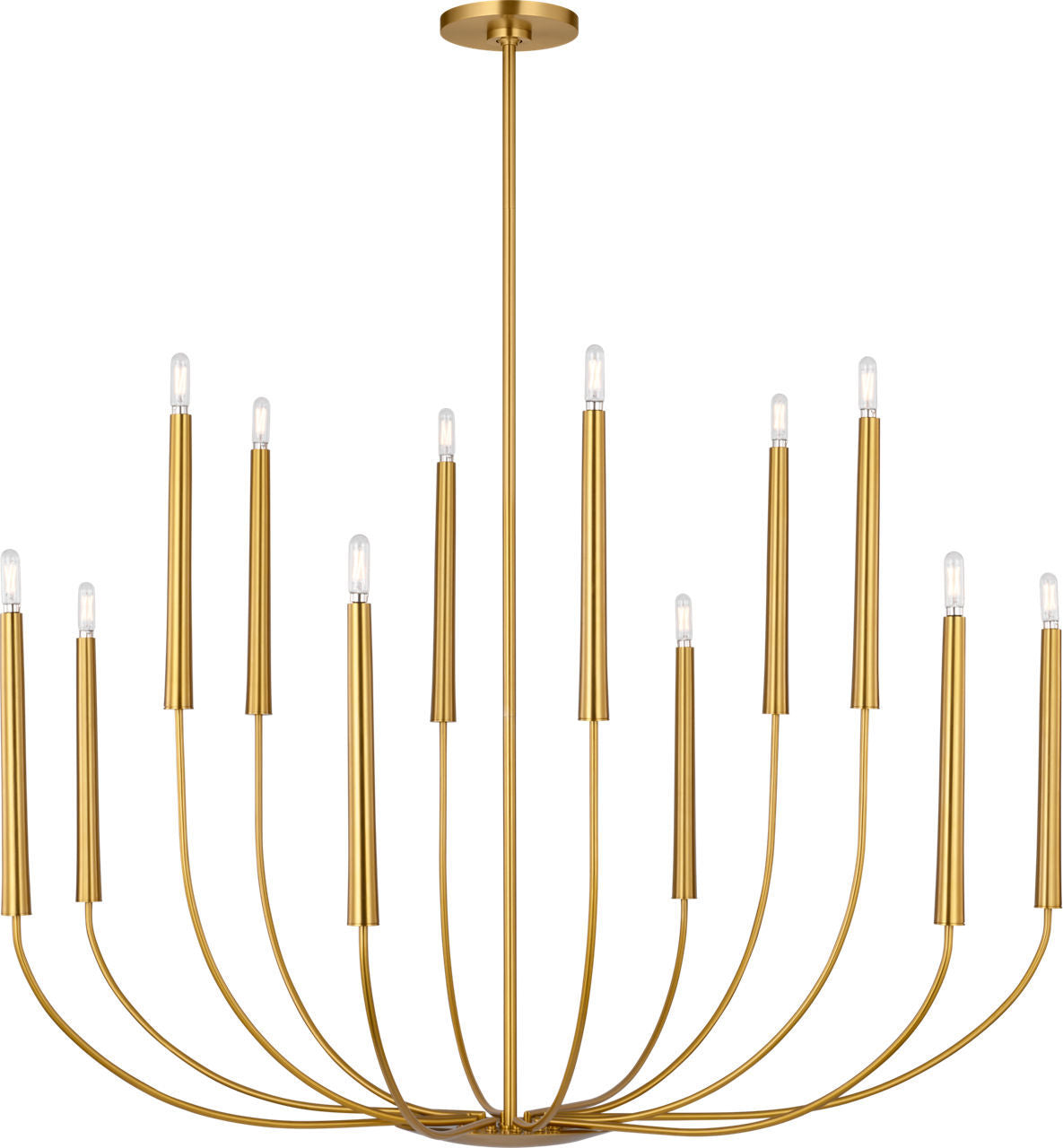 Lustre 12 lumières | Burnished Brass | Lois