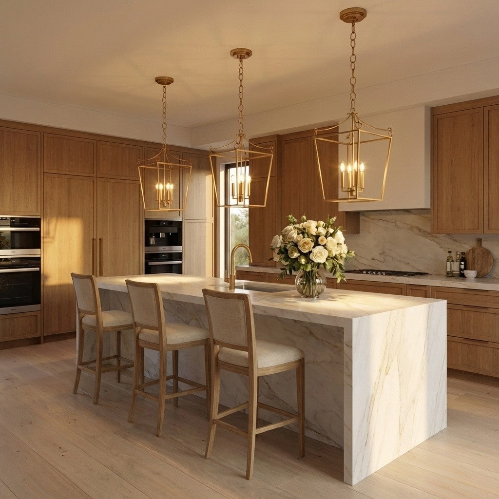 Lanterne 4 lumières | Burnished Brass | Carlyle