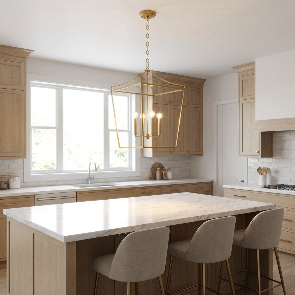 Lanterne 4 lumières | Burnished Brass | Carlyle