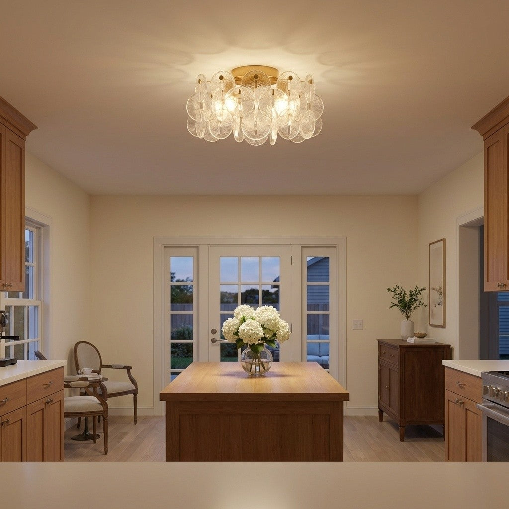 Plafonnier 3 lumières | Burnished Brass | Candace