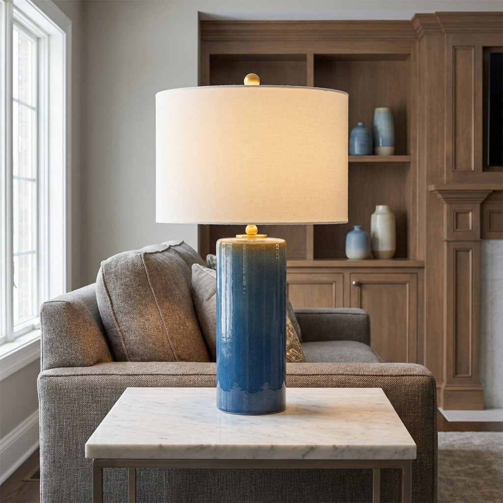 Lampe de table 1 lumière | Deep Ocean Crackle | Lauren