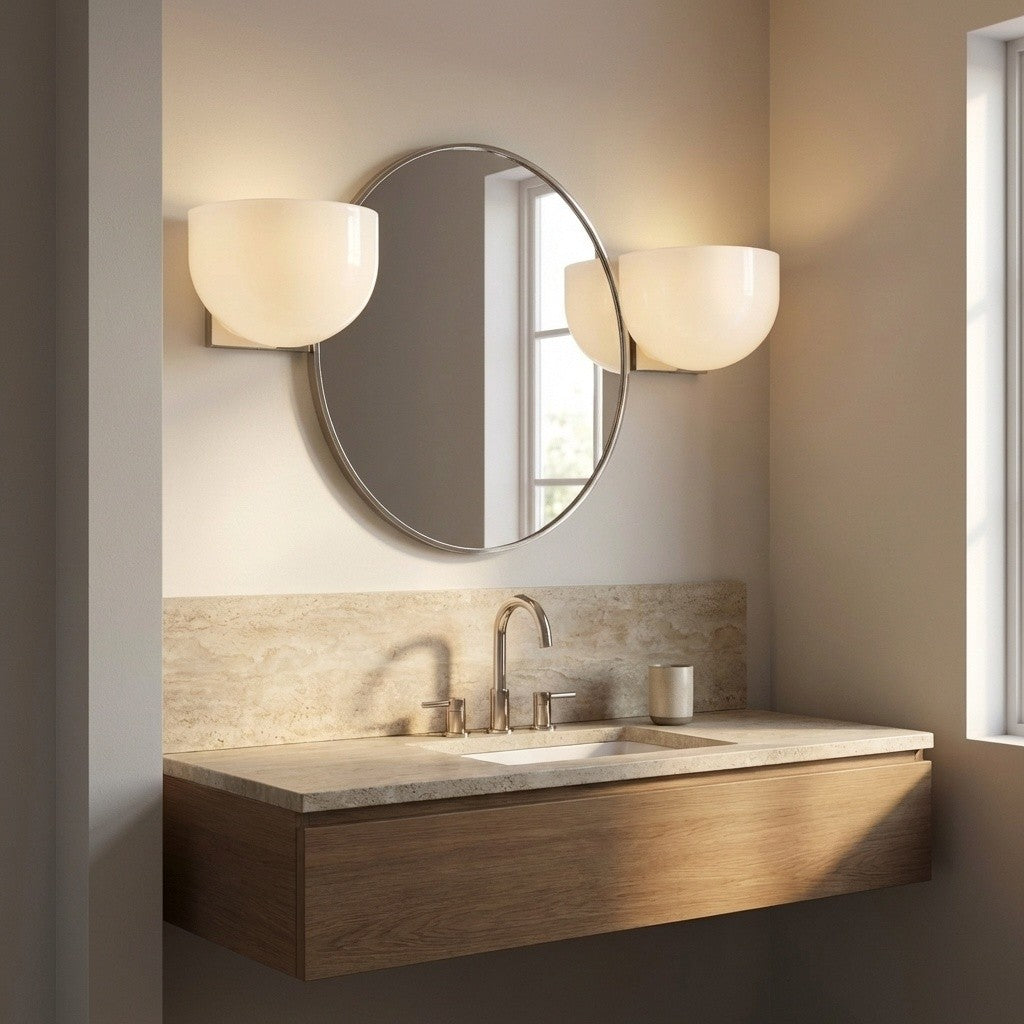 Applique murale 1 lumière | Polished Nickel | Cheverny