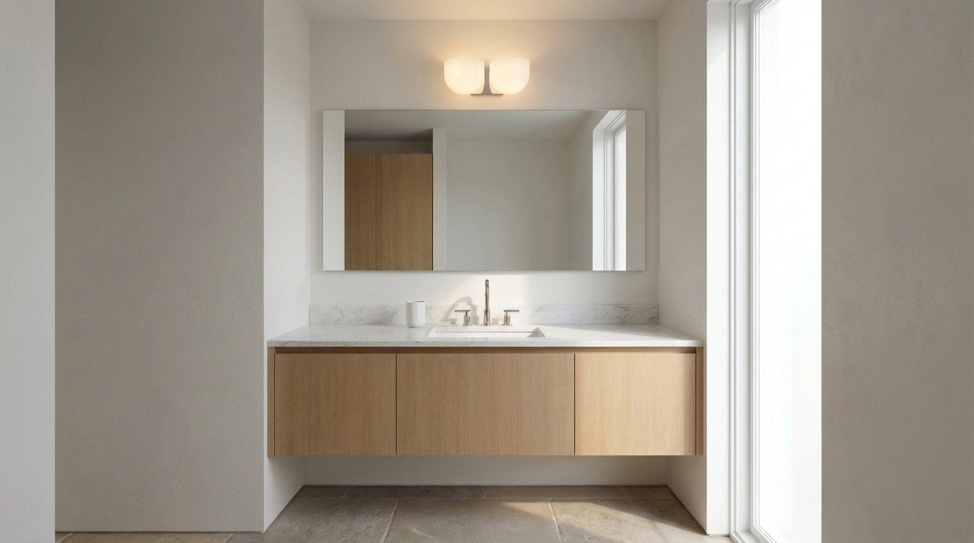 Applique de salle de bain 2 lumières | Polished Nickel | Cheverny
