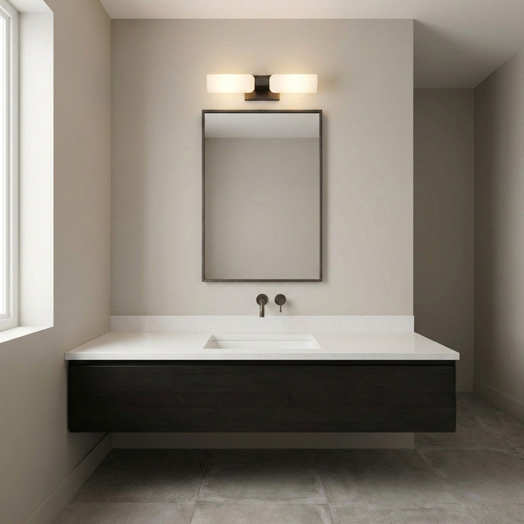 Applique de salle de bain 2 lumières | Aged Iron | Maroux