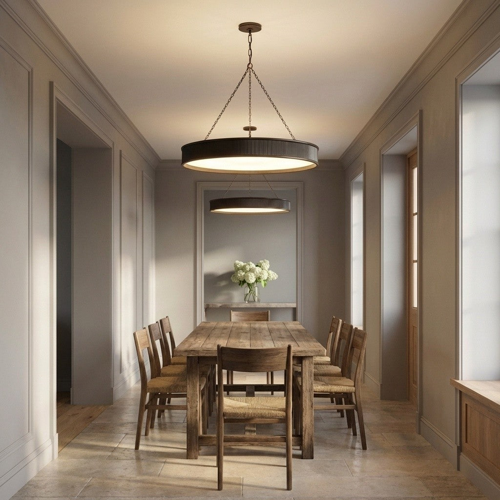 Lustre 10 lumières | Aged Iron | Ritz
