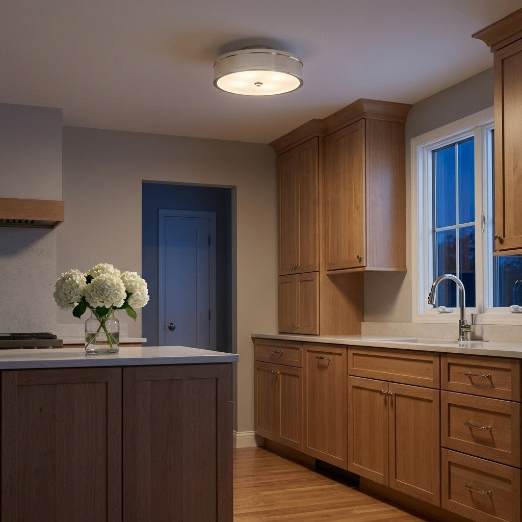 Semi-plafonnier DEL | Polished Nickel | Dupont