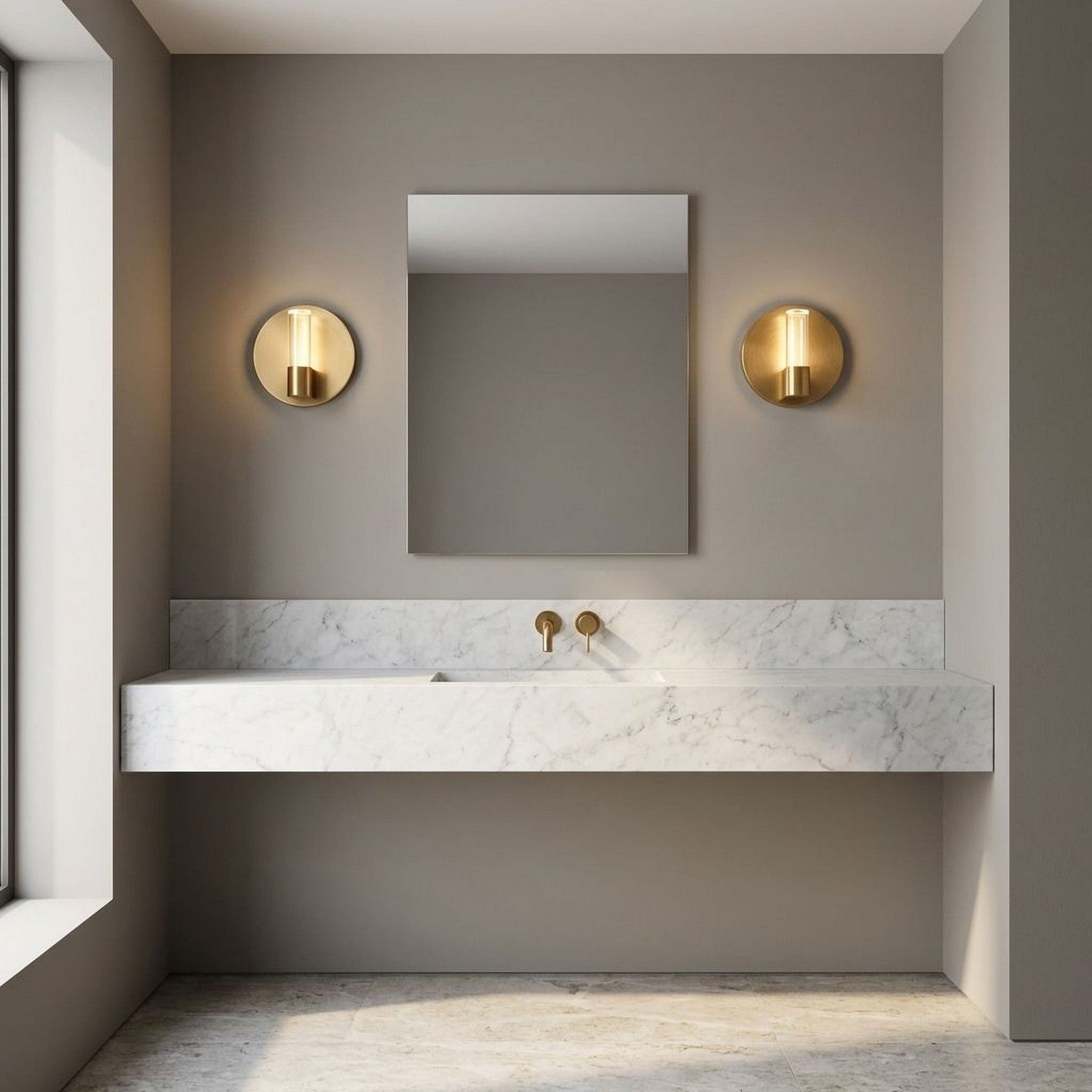 Applique murale DEL | Burnished Brass | Silas