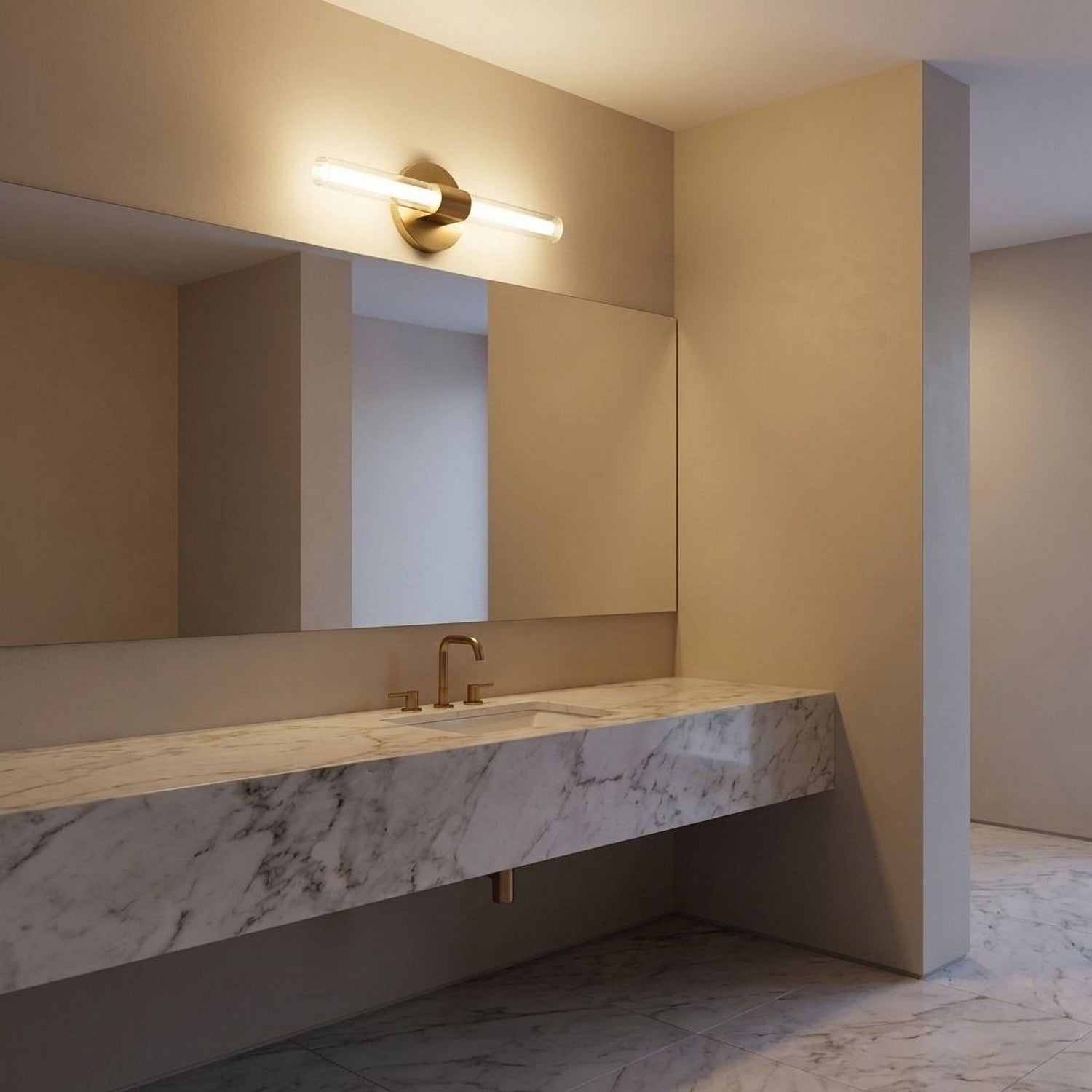 Applique murale DEL | Burnished Brass | Silas