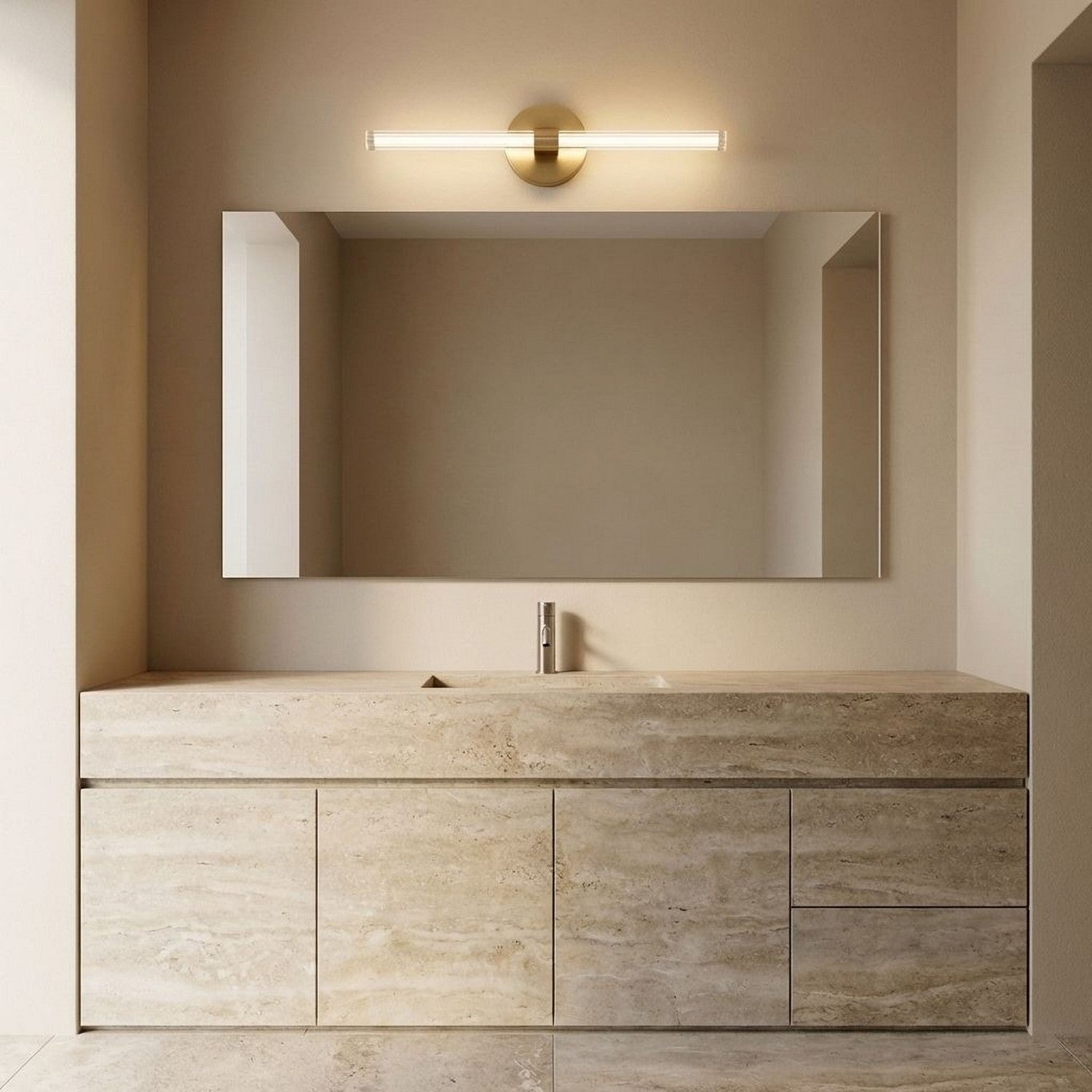 Applique murale DEL | Burnished Brass | Silas