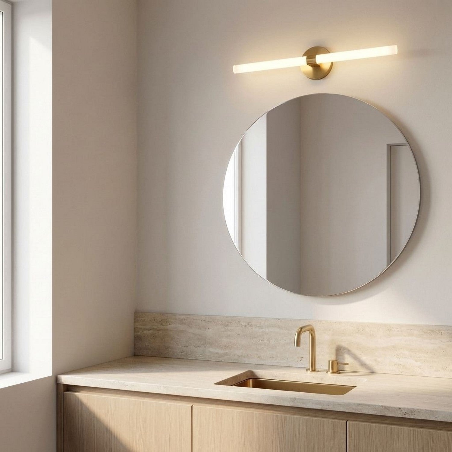 Applique murale DEL | Burnished Brass | Silas