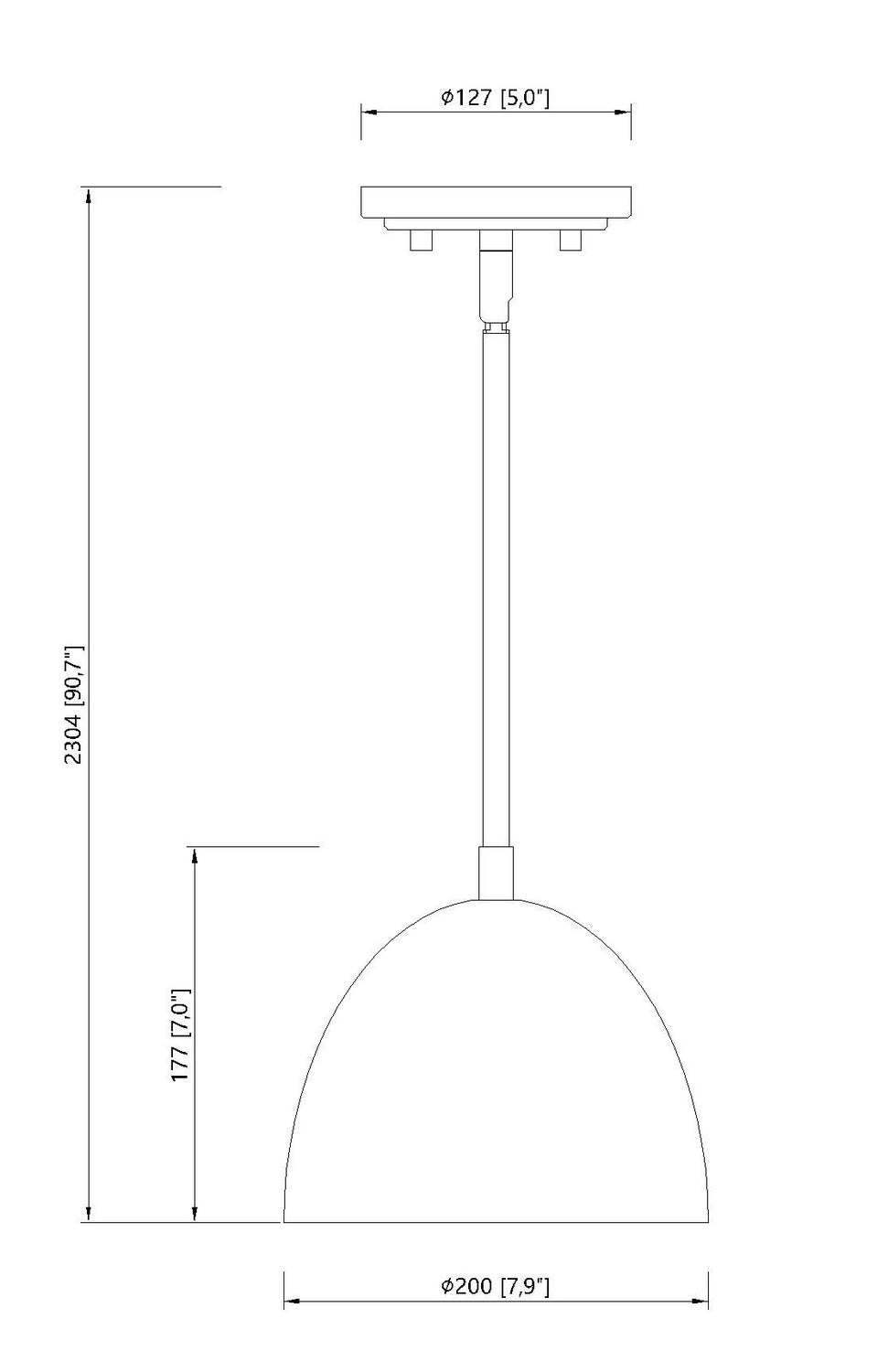 Suspension 1 lumière | Vega