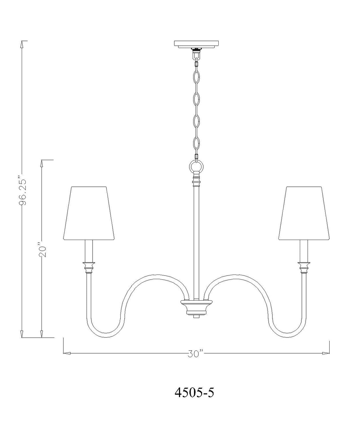 Lustre 5 lumières | Jisele