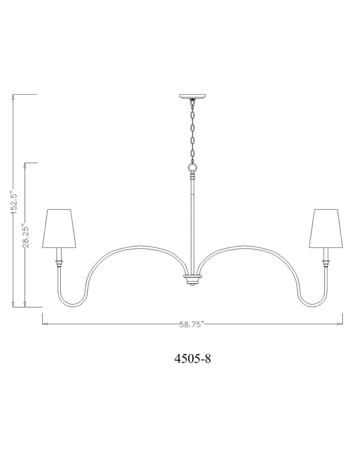 Lustre 8 lumières | Jisele