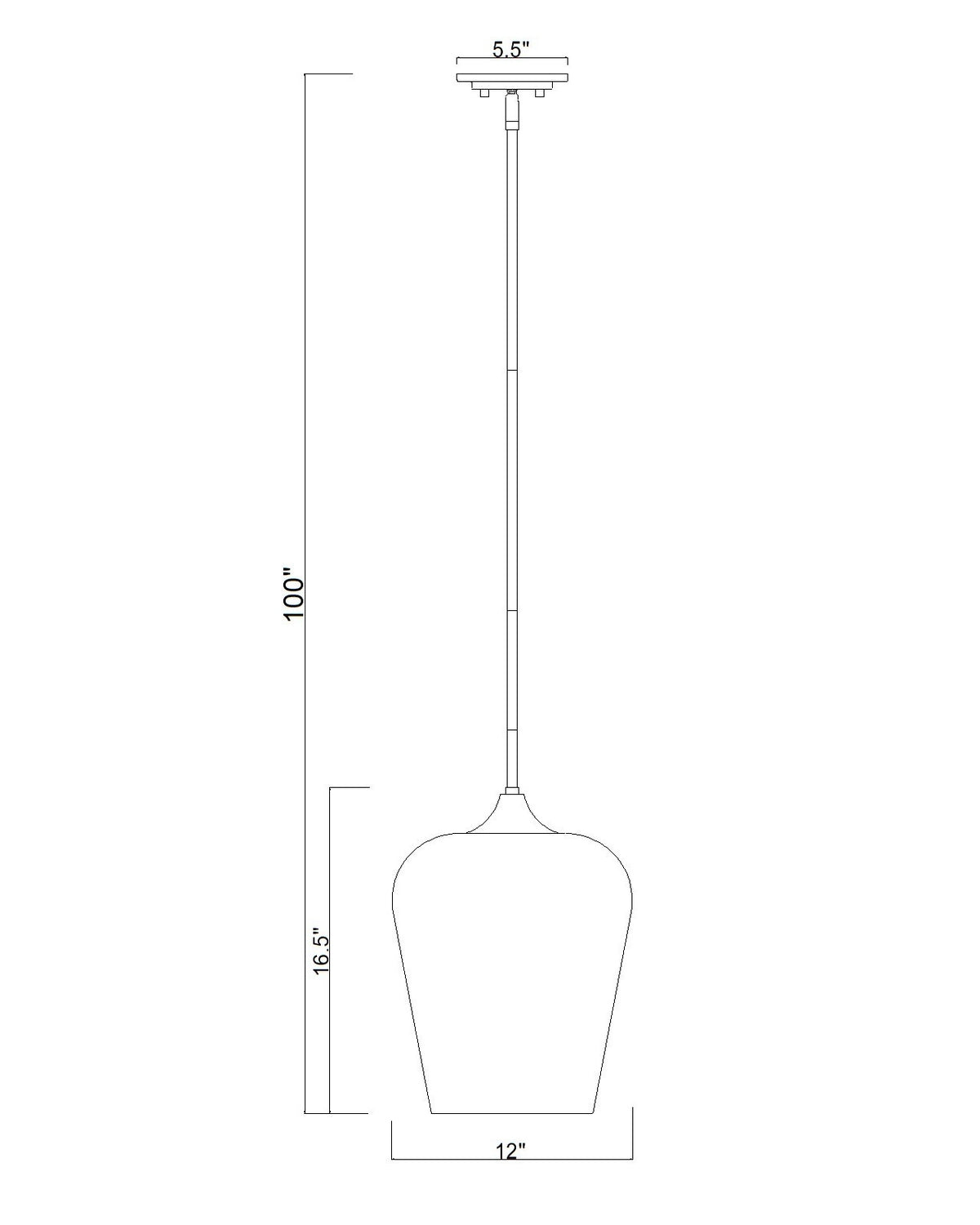 Suspension 1 lumière | Joliet