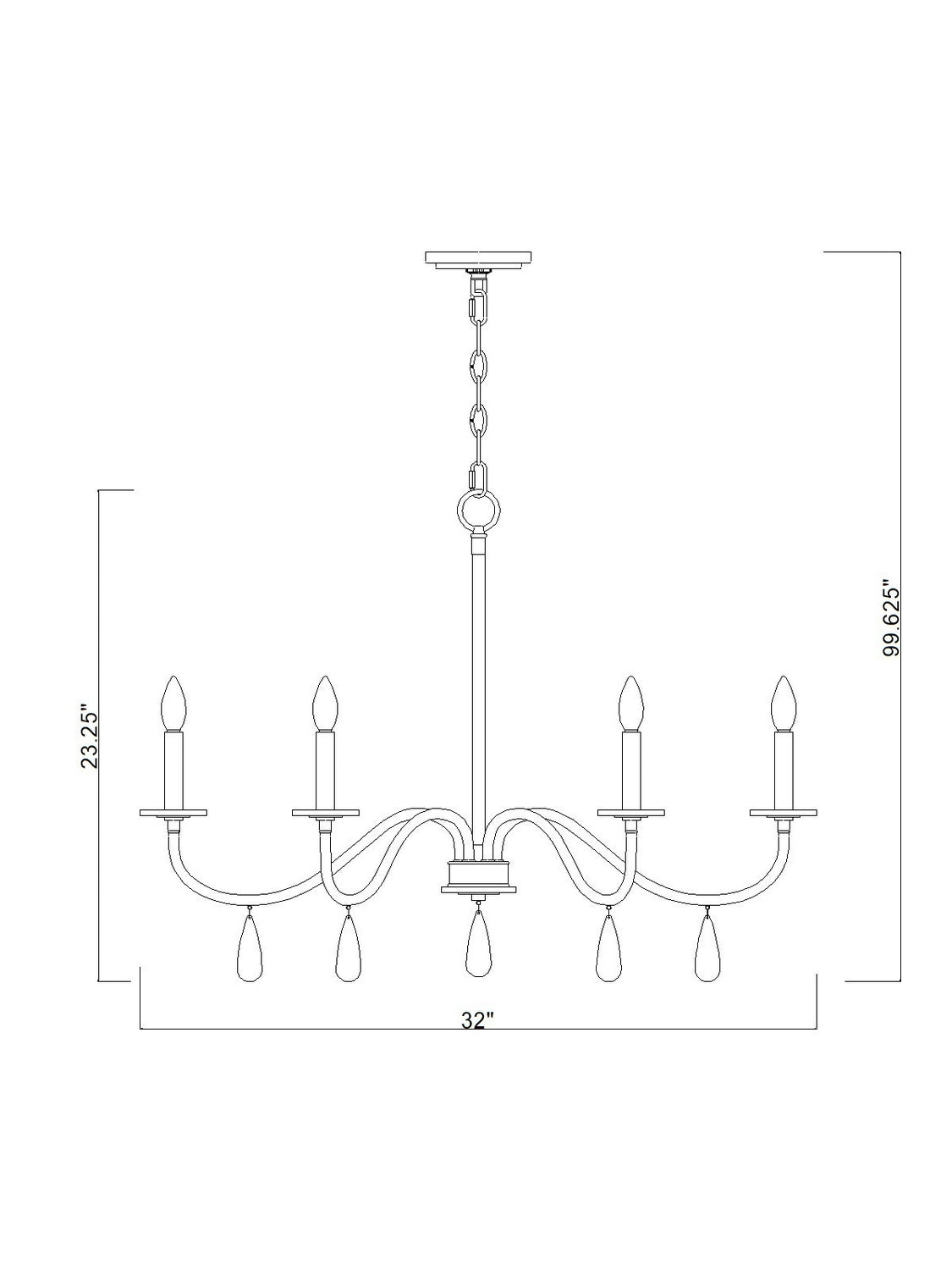 Lustre 6 lumières | Toussant