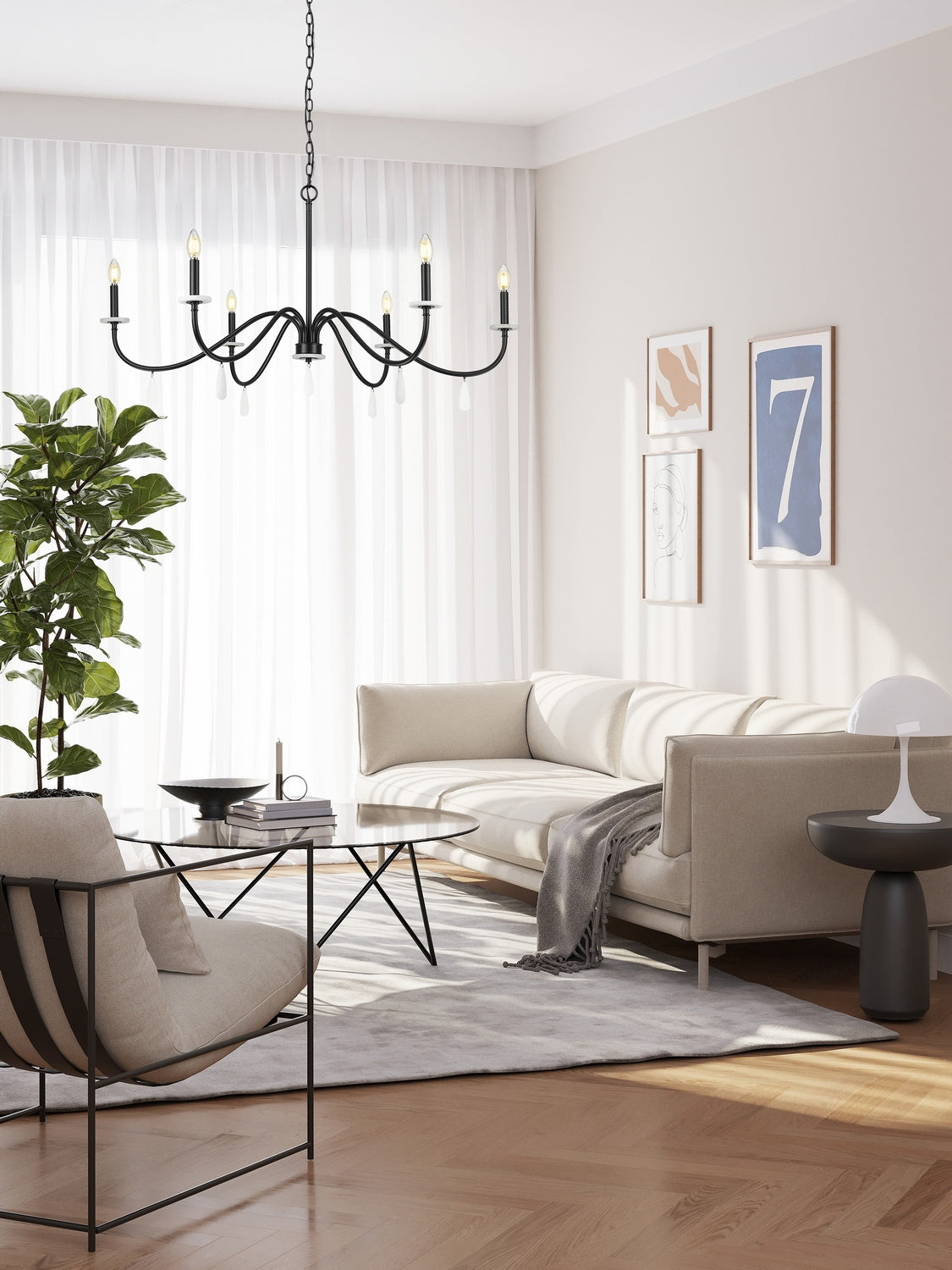 Lustre 6 lumières | Toussant