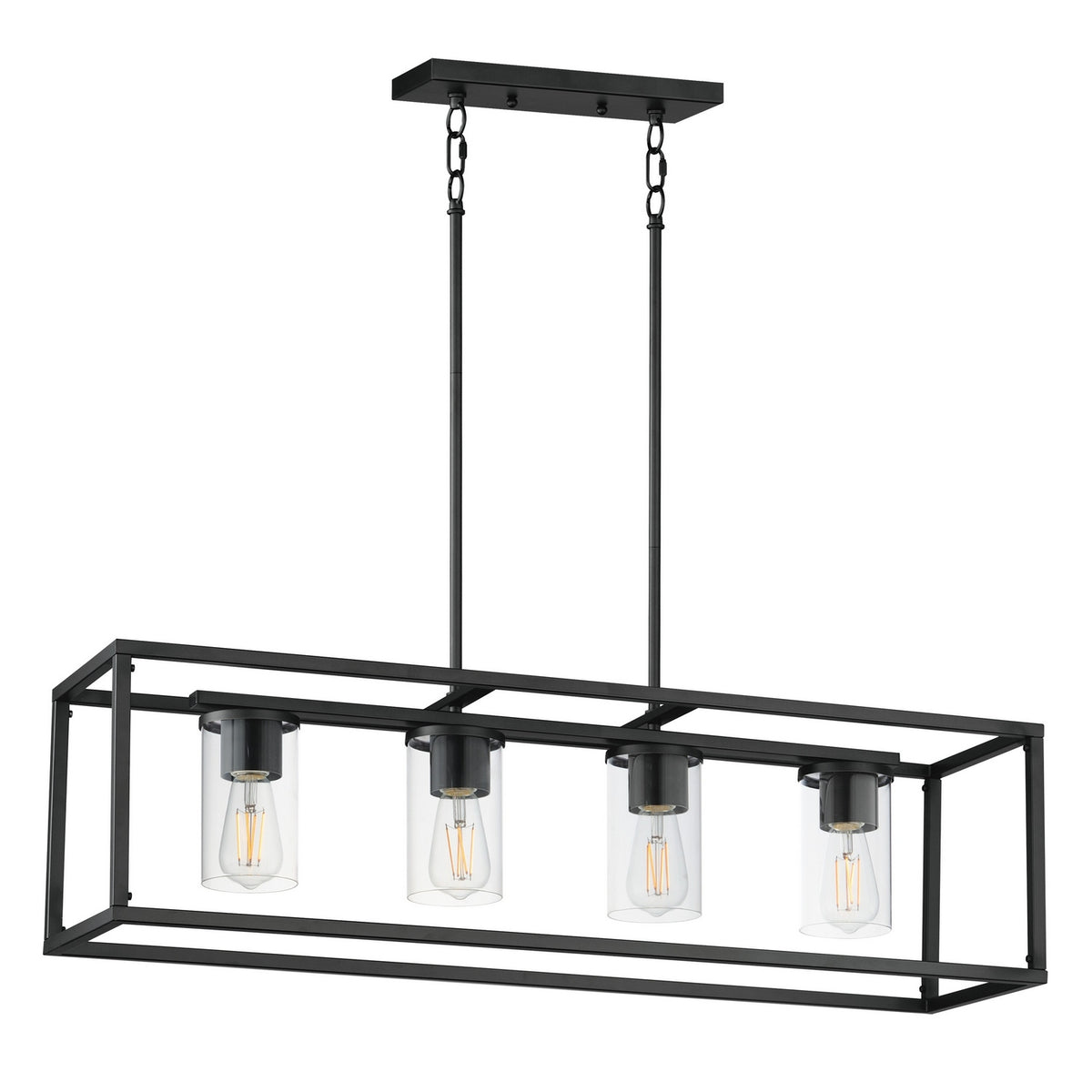 Suspension linéaire 4 lumières | Lateral