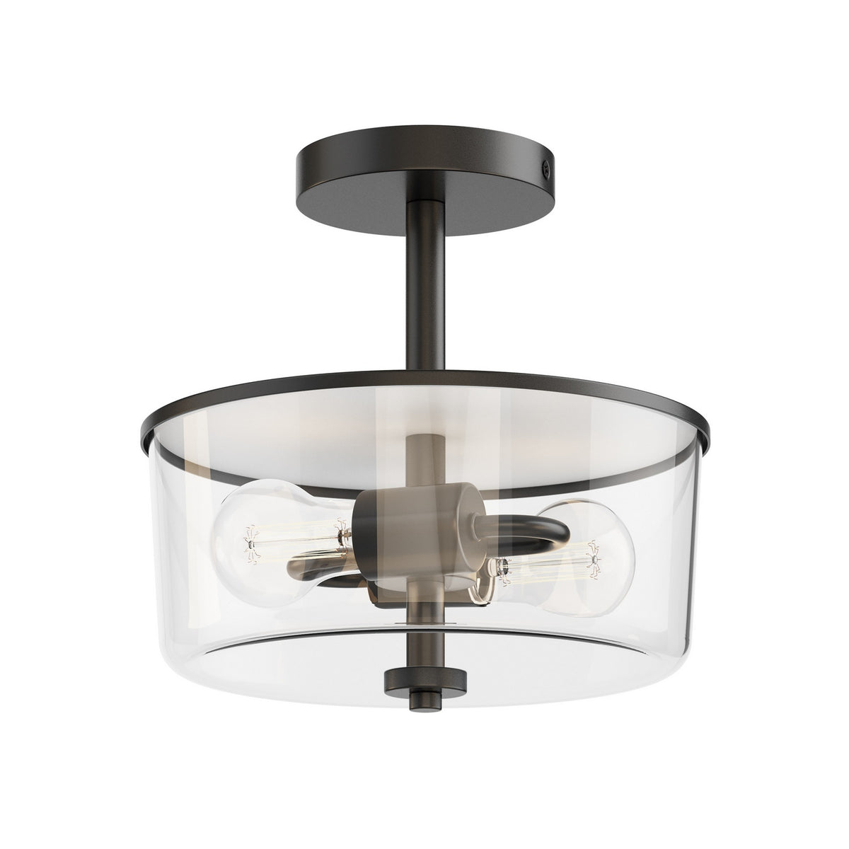 Semi-plafonnier ou suspension convertible 2 lumières | Fuller